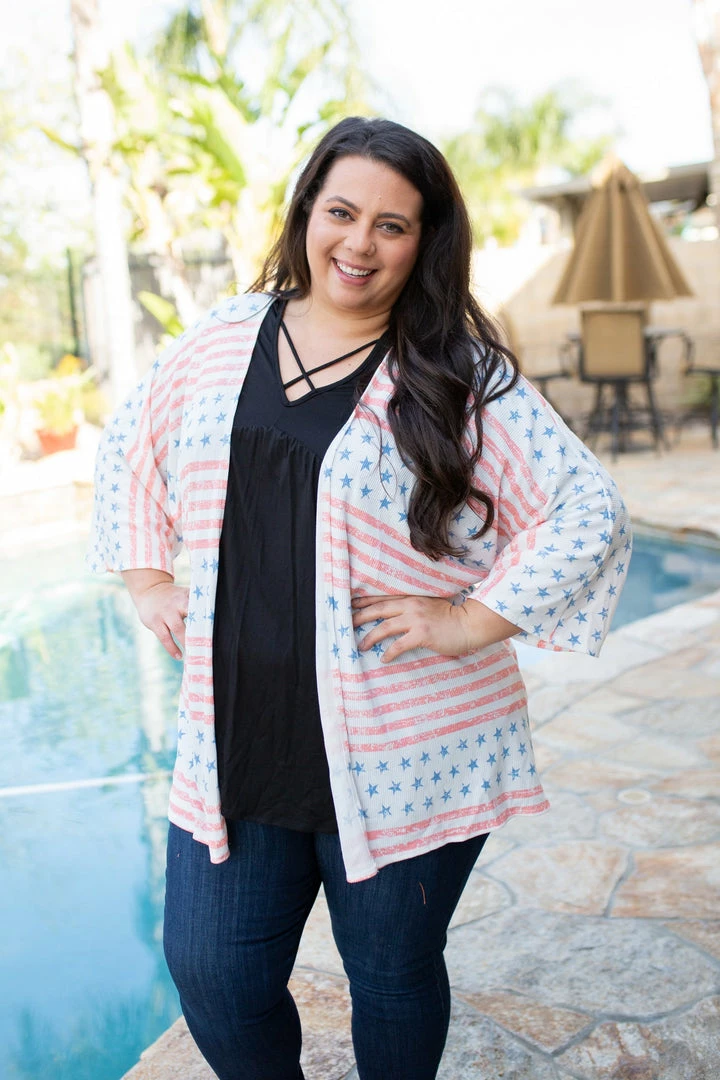 Boutique Simplified United We Stand Kimono Cardigan 2 Boutique Simplified United We Stand Kimono Cardigan