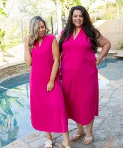 Boutique Simplified Sleeveless Fuchsia Gabby Dress 10 Boutique Simplified Sleeveless Fuchsia Gabby Dress
