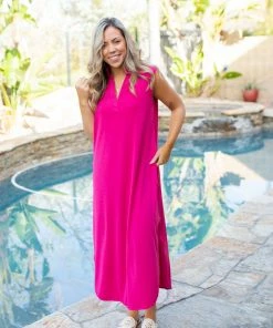 Boutique Simplified Sleeveless Fuchsia Gabby Dress 13 Boutique Simplified Sleeveless Fuchsia Gabby Dress