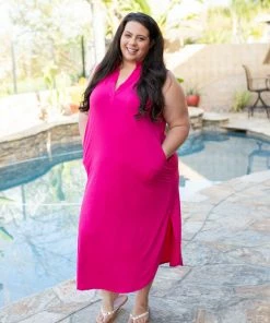 Boutique Simplified Sleeveless Fuchsia Gabby Dress 15 Boutique Simplified Sleeveless Fuchsia Gabby Dress