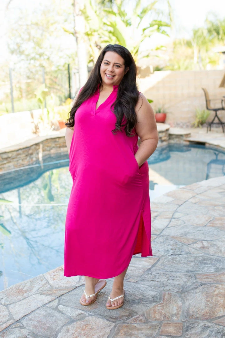 Boutique Simplified Sleeveless Fuchsia Gabby Dress 8 Boutique Simplified Sleeveless Fuchsia Gabby Dress