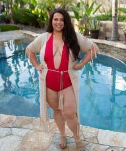 Boutique Simplified Fuchsia Goddess Swimsuit