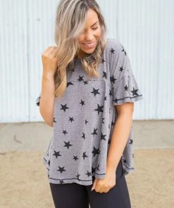 Boutique Simplified Starry Night Short Sleeve Top 15 Boutique Simplified Starry Night Short Sleeve Top