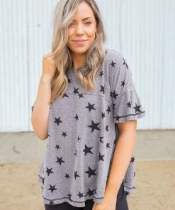 Boutique Simplified Starry Night Short Sleeve Top (GHG-M)
