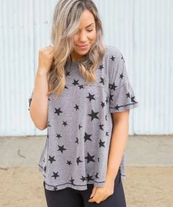 Boutique Simplified Starry Night Short Sleeve Top (GHG-M)