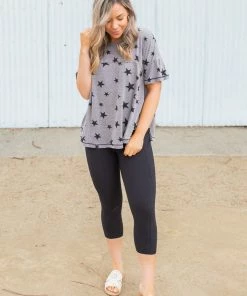 Boutique Simplified Starry Night Short Sleeve Top (GHG-M)