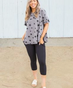 Boutique Simplified Starry Night Short Sleeve Top (GHG-M)