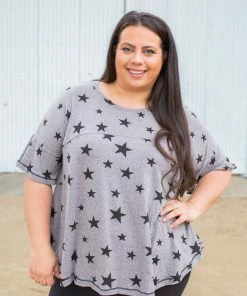 Boutique Simplified Starry Night Short Sleeve Top (GHG-M)