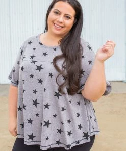 Boutique Simplified Starry Night Short Sleeve Top (GHG-M)