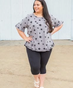 Boutique Simplified Starry Night Short Sleeve Top (GHG-M)