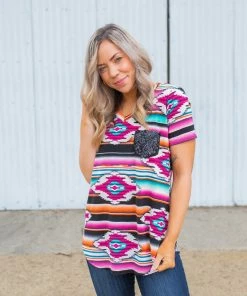 Boutique Simplified Arizona Sunrise Short Sleeve Top 13 Boutique Simplified Arizona Sunrise Short Sleeve Top