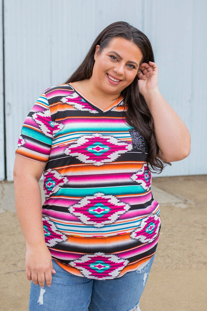 Boutique Simplified Arizona Sunrise Short Sleeve Top 7 Boutique Simplified Arizona Sunrise Short Sleeve Top