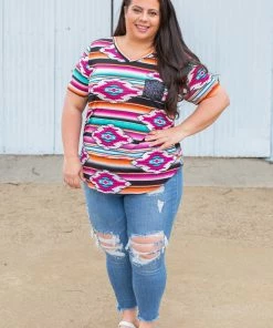 Boutique Simplified Arizona Sunrise Short Sleeve Top 19 Boutique Simplified Arizona Sunrise Short Sleeve Top