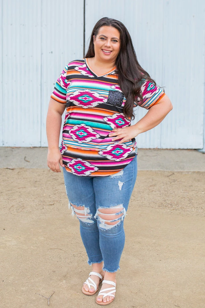 Boutique Simplified Arizona Sunrise Short Sleeve Top 10 Boutique Simplified Arizona Sunrise Short Sleeve Top