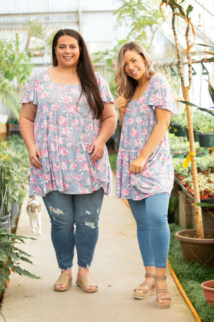 Boutique Simplified Floral Belle Tiered Swing Dress 2 Boutique Simplified Floral Belle Tiered Swing Dress