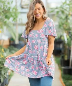 Boutique Simplified Floral Belle Tiered Swing Dress 11 Boutique Simplified Floral Belle Tiered Swing Dress
