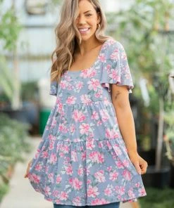 Boutique Simplified Floral Belle Tiered Swing Dress 12 Boutique Simplified Floral Belle Tiered Swing Dress
