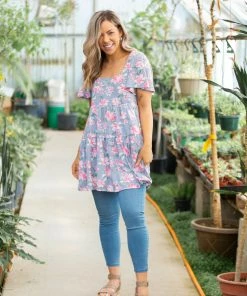 Boutique Simplified Floral Belle Tiered Swing Dress 14 Boutique Simplified Floral Belle Tiered Swing Dress