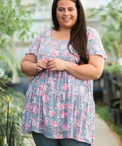 Boutique Simplified Floral Belle Tiered Swing Dress 16 Boutique Simplified Floral Belle Tiered Swing Dress