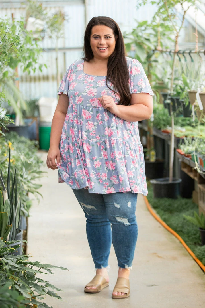 Boutique Simplified Floral Belle Tiered Swing Dress 9 Boutique Simplified Floral Belle Tiered Swing Dress