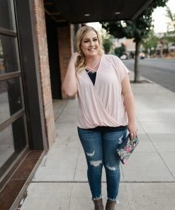 No Ship Drop Ship Stay Fancy Top In Blush Tops