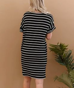 Trendsi Carefree Confidence Striped T-Shirt Dress (GHG-S) GHG- Shop Singles