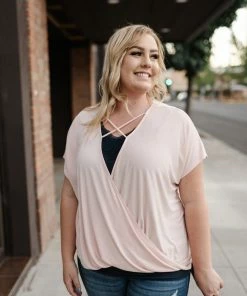 No Ship Drop Ship Stay Fancy Top In Blush Tops