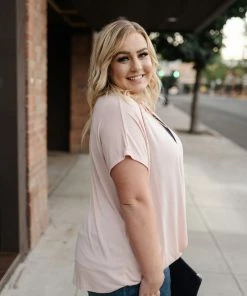 No Ship Drop Ship Stay Fancy Top In Blush Tops