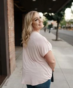 No Ship Drop Ship Stay Fancy Top In Blush Tops