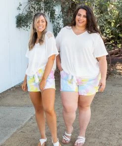 Boutique Simplified Spirited Front Tie Top In White