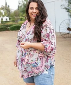 Boutique Simplified Mystic Vibes Woven Top