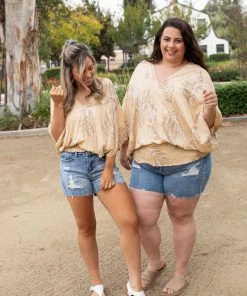 Boutique Simplified Vintage Leaf Dolman