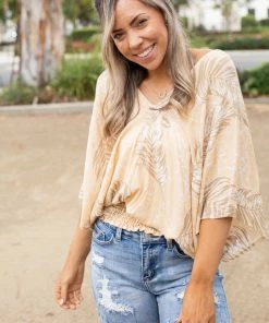 Boutique Simplified Vintage Leaf Dolman