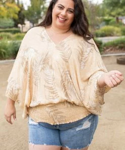 Boutique Simplified Vintage Leaf Dolman