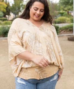 Boutique Simplified Vintage Leaf Dolman