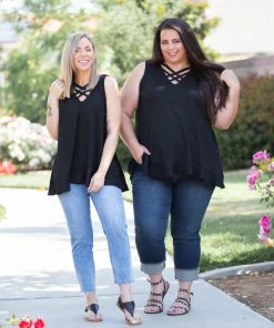 Boutique Simplified Stunning & Strappy Sleeveless Top