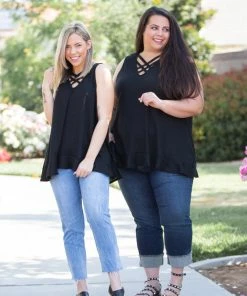 Boutique Simplified Stunning & Strappy Sleeveless Top