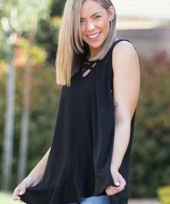 Boutique Simplified Stunning & Strappy Sleeveless Top