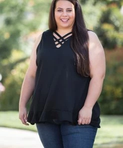 Boutique Simplified Stunning & Strappy Sleeveless Top