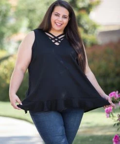 Boutique Simplified Stunning & Strappy Sleeveless Top