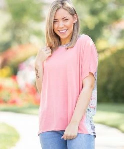 Boutique Simplified Patchwork Paisley Short Sleeve Dolman