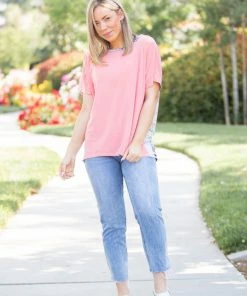 Boutique Simplified Patchwork Paisley Short Sleeve Dolman