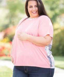 Boutique Simplified Patchwork Paisley Short Sleeve Dolman