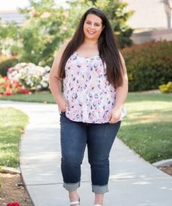 Boutique Simplified Spots Of Neon Ruffled Tank