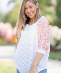 Boutique Simplified Pure Delightfulness Laced Dolman