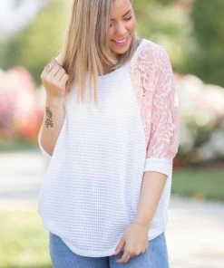 Boutique Simplified Pure Delightfulness Laced Dolman