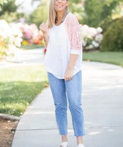 Boutique Simplified Pure Delightfulness Laced Dolman