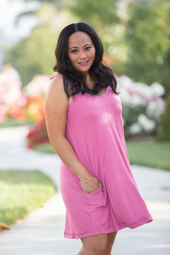 Boutique Simplified Heart & Soul Tank Tunic In Mauve 1 Boutique Simplified Heart & Soul Tank Tunic In Mauve