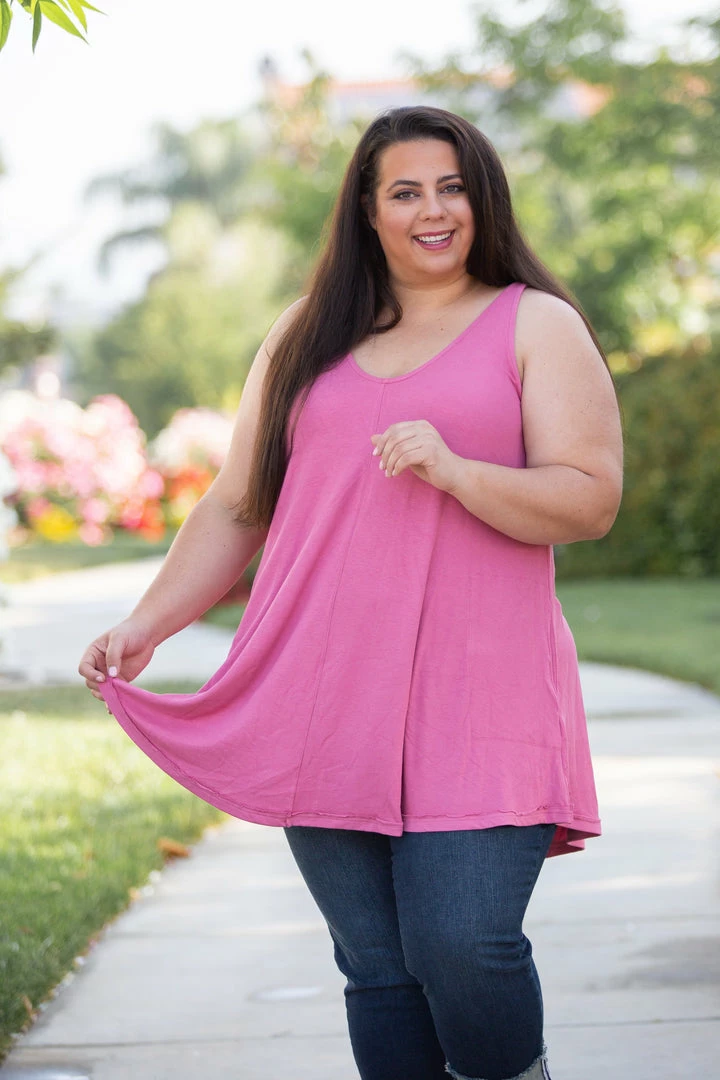 Boutique Simplified Heart & Soul Tank Tunic In Mauve 5 Boutique Simplified Heart & Soul Tank Tunic In Mauve