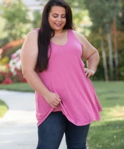 Boutique Simplified Heart & Soul Tank Tunic In Mauve 14 Boutique Simplified Heart & Soul Tank Tunic In Mauve